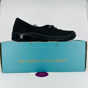 Bzees Women's NICHE II Black Slip On Stretchy Comfort Shoes Size 8.5